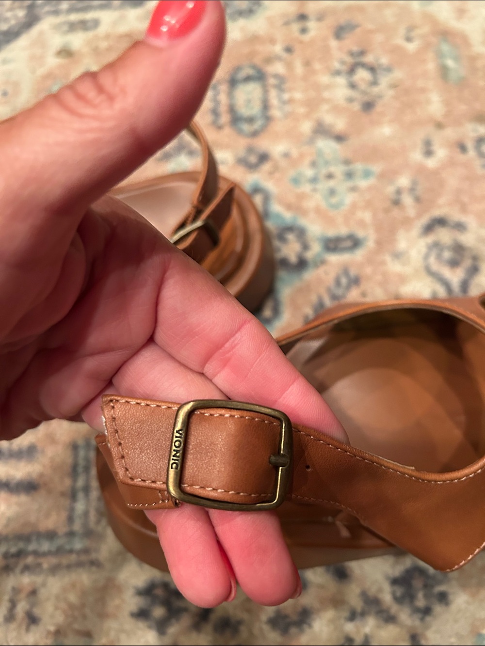 Vionic Tan Leather Double-Strap Slingback Sandal - Picture 15 of 15